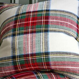 Pottery Barn Plaid Euro Shams x2 NWT